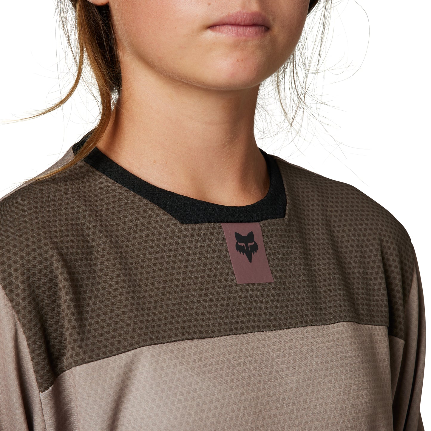 Fox Ranger Defend Youth Long Sleeve Jersey - Youth L - Mocha