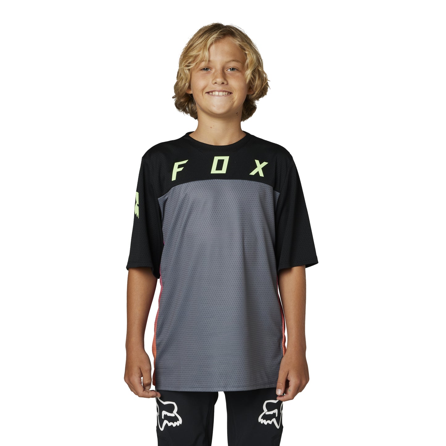 Fox Ranger Defend Race Youth Short Sleeve Jersey - Youth XL - Black