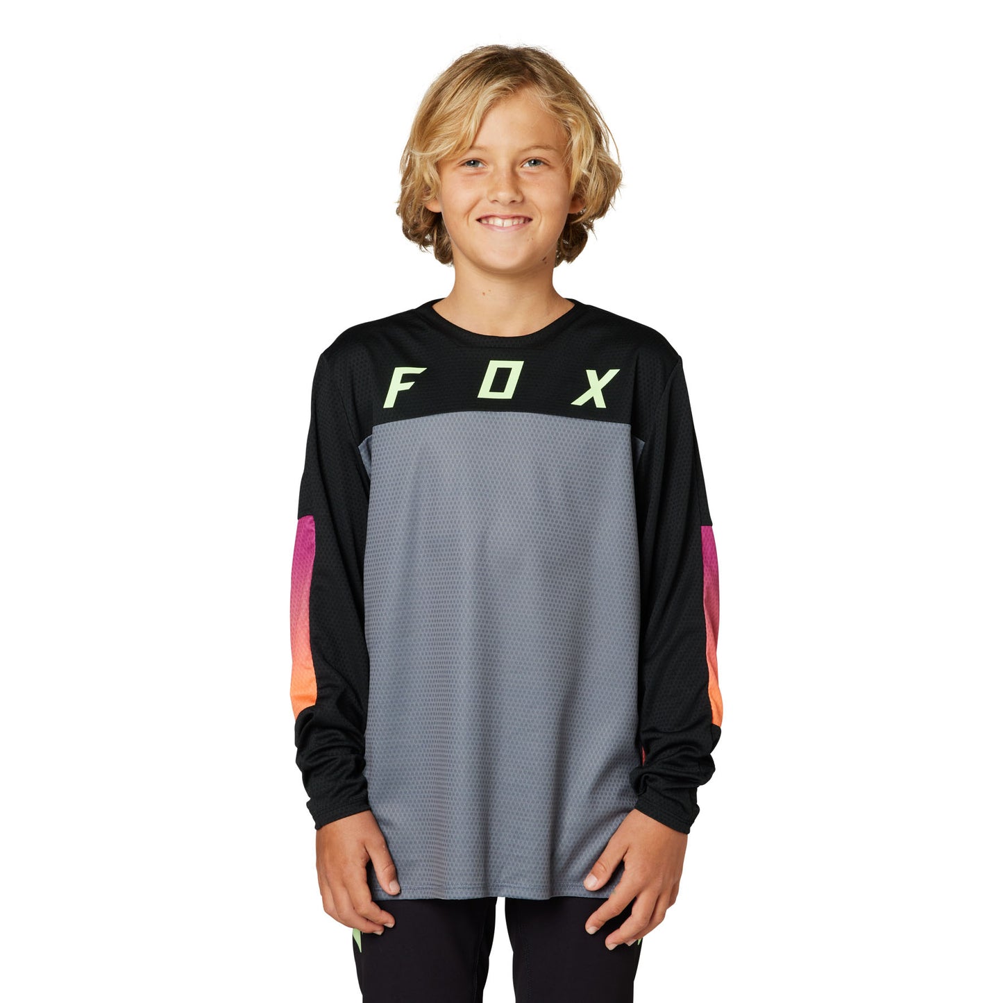 Fox Ranger Defend Race Youth Long Sleeve Jersey - Youth M - Black