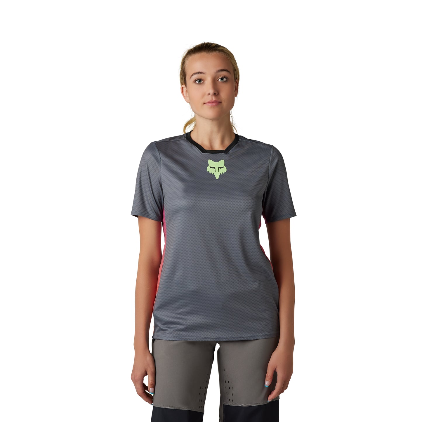 Fox Ranger Women's Defend Race Short Sleeve Jersey - Women's L - Pewter
