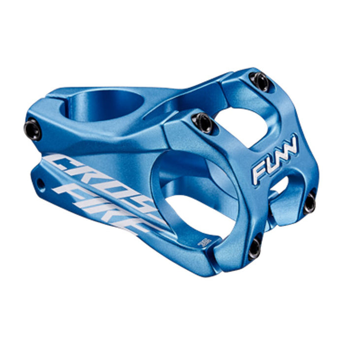 FUNN Crossfire Stem - Blue - 31.8mm - 35mm x 0 Degree - 1 1-8th Inch