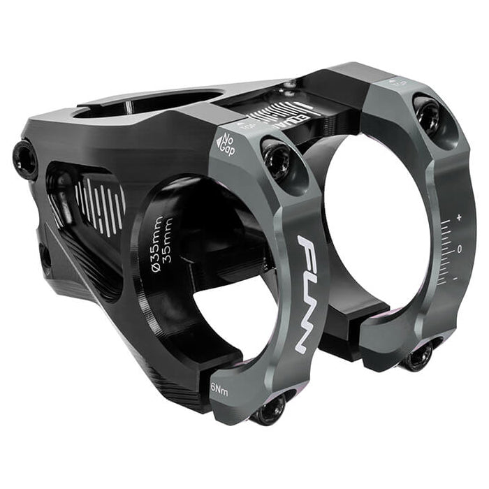 FUNN Equalizer Stem - Grey - 31.8mm - 35mm x 10 Degree - 1 1-8th Inch