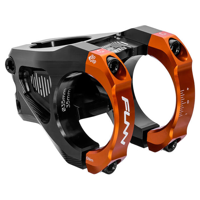 FUNN Equalizer Stem - Orange - 31.8mm - 35mm x 10 Degree - 1 1-8th Inch