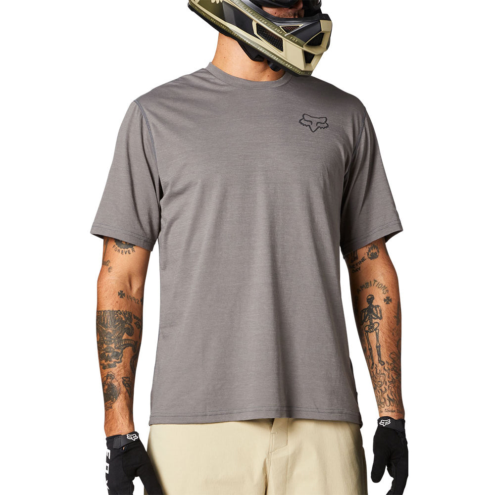 Fox Ranger Powerdry Short Sleeve Jersey - L - Pewter