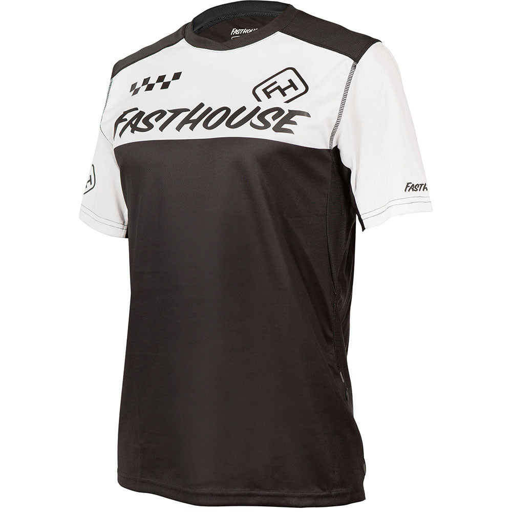 Fasthouse Alloy Block Short Sleeve Jersey - M - White - Black