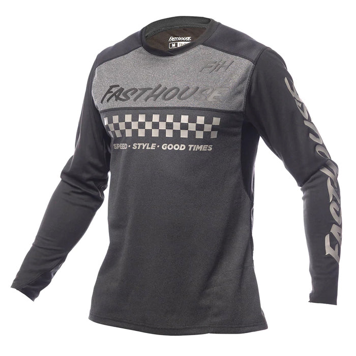 Fasthouse Alloy Mesa Long Sleeve Jersey - 3XL - Heather Charcoal - Black