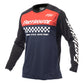Fasthouse Alloy Mesa Long Sleeve Jersey - L - Heather Red - Navy