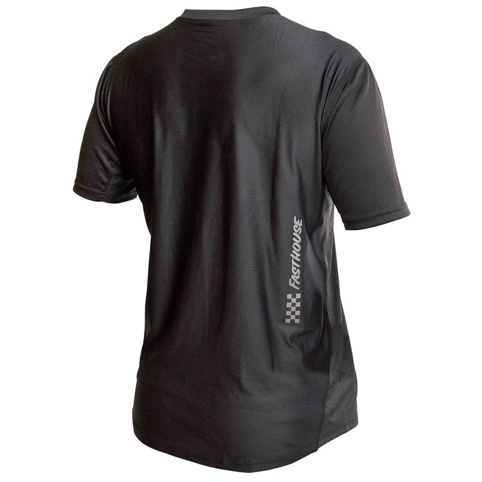 Fasthouse Alloy Mesa Short Sleeve Jersey - L - Heather Charcoal - Black
