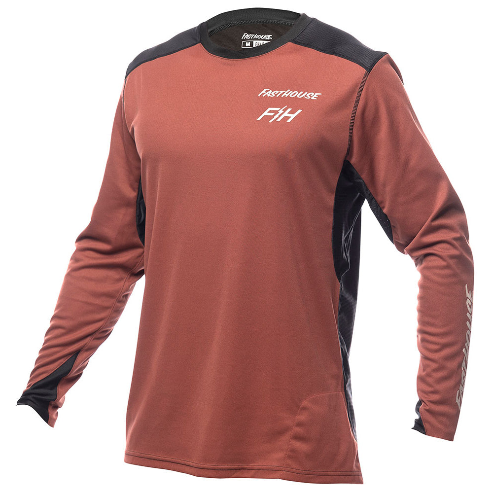 Fasthouse Alloy Rally Long Sleeve Jersey - 2XL - Clay - Black