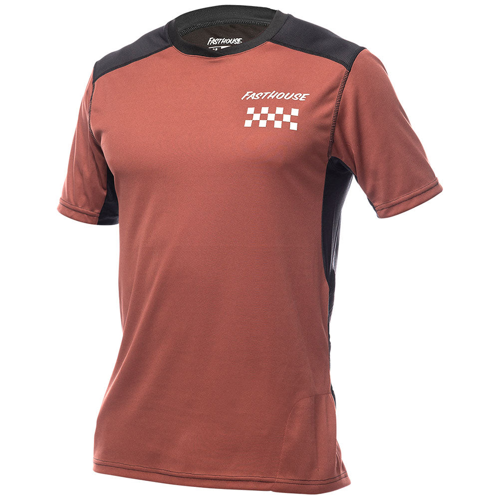 Fasthouse Alloy Rally Short Sleeve Jersey - S - Clay - Black
