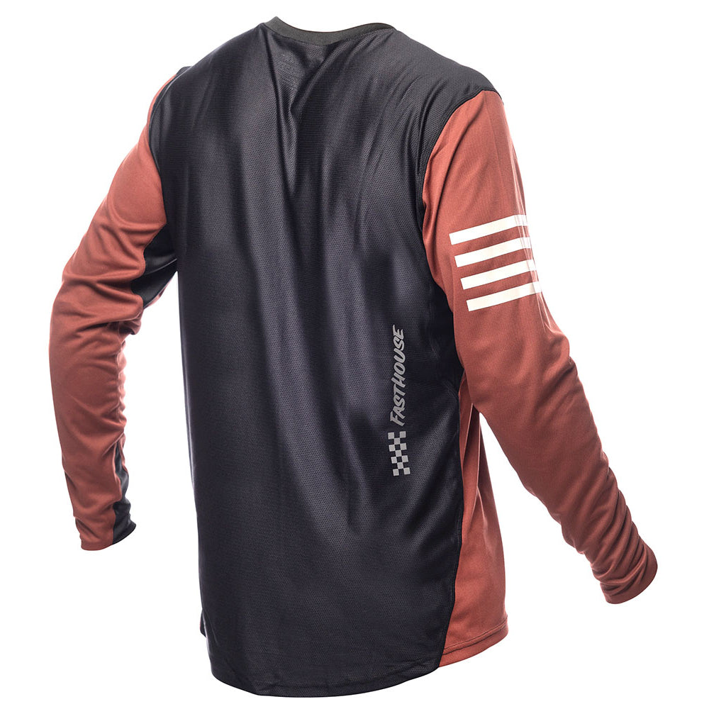 Fasthouse Alloy Rally Youth Long Sleeve Jersey - Youth S - Clay - Black