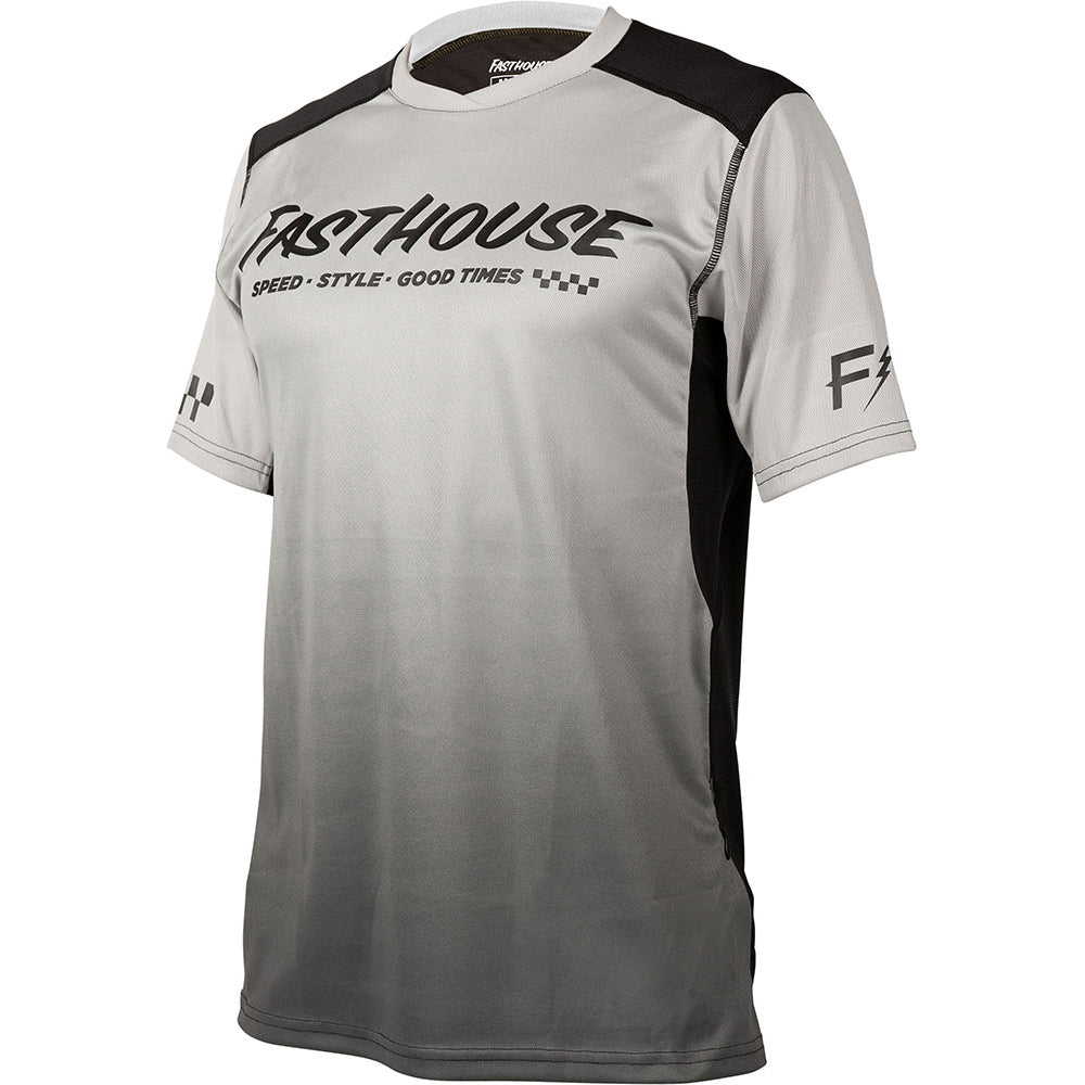 Fasthouse Alloy Slade Short Sleeve Jersey - M - Grey - Black