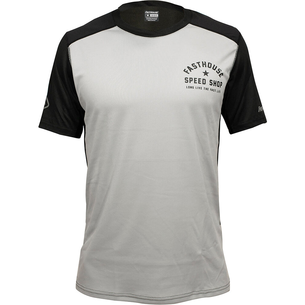 Fasthouse Alloy Star Short Sleeve Jersey - M - Silver - Black