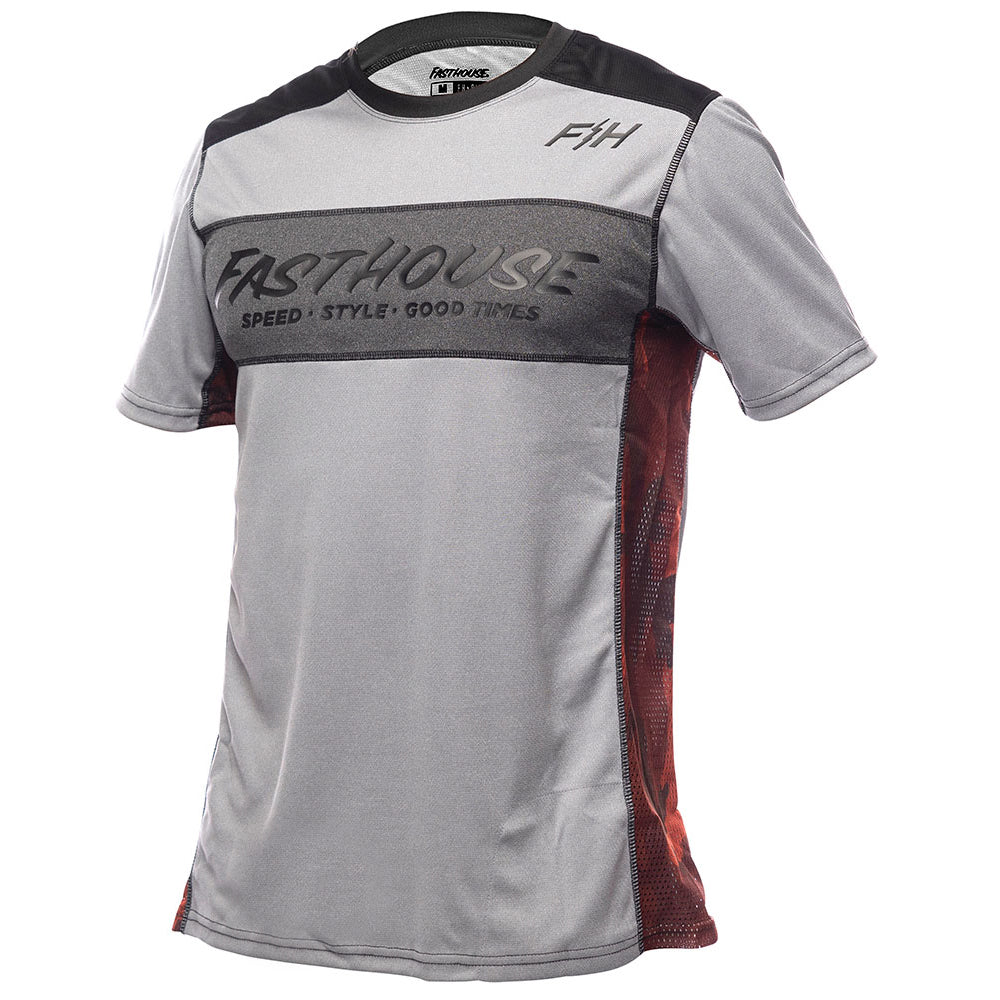 Fasthouse Classic Acadia Short Sleeve Jersey - L - Heather Grey