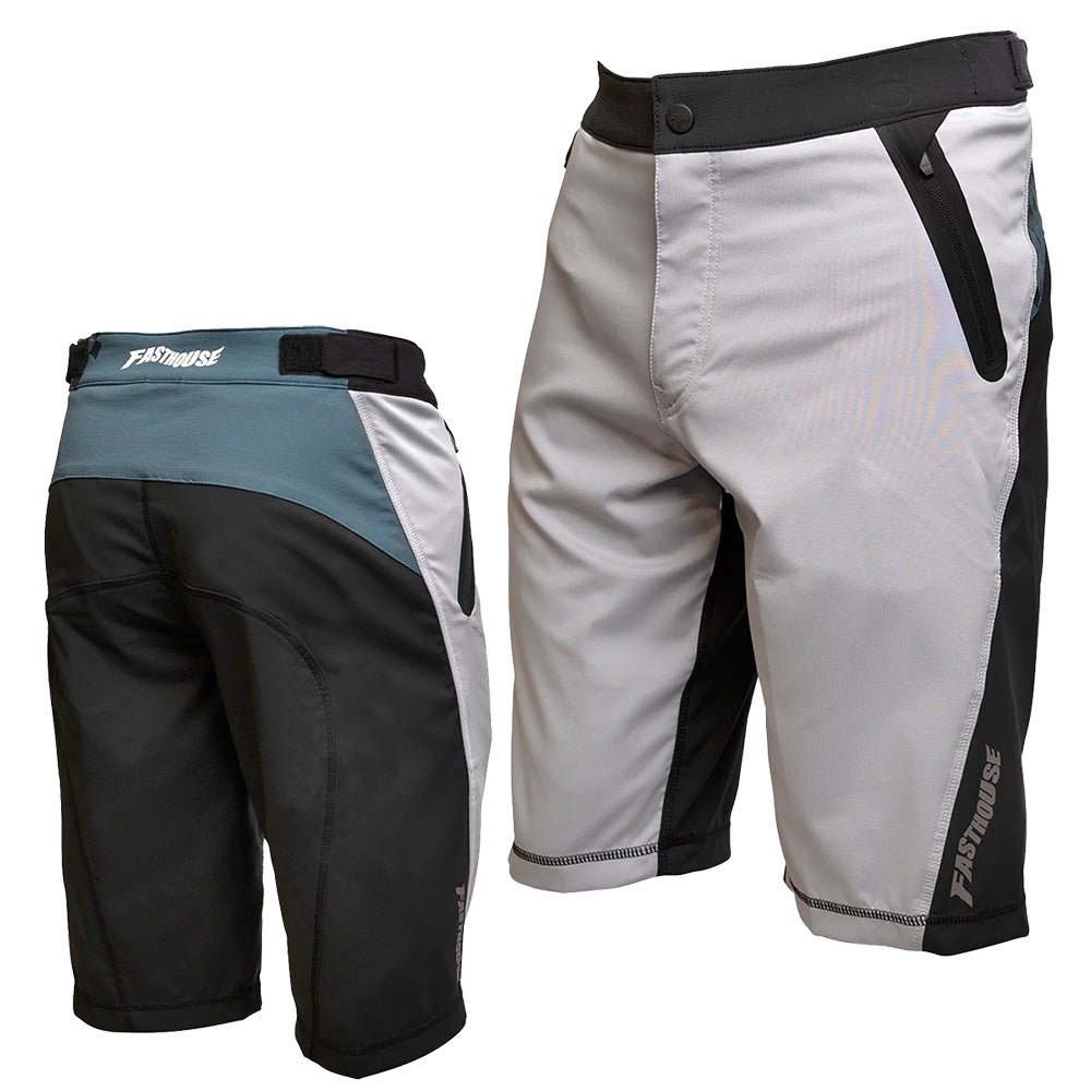 Fasthouse Crossline 2 Velocity Shell Shorts - L-34 - Silver - Black
