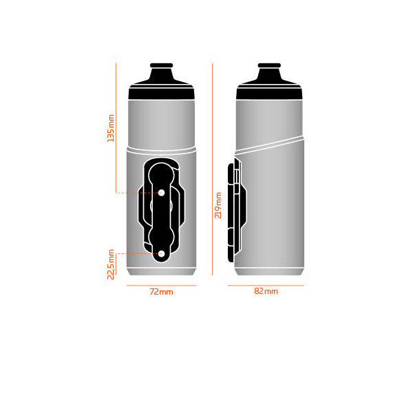 Fidlock Twist Bottle and Bike Mount - Transparent Black - 600ml
