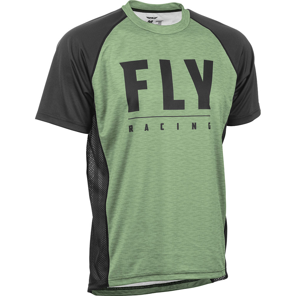 Fly Racing Super D Jersey - S - Sage Heather - Black