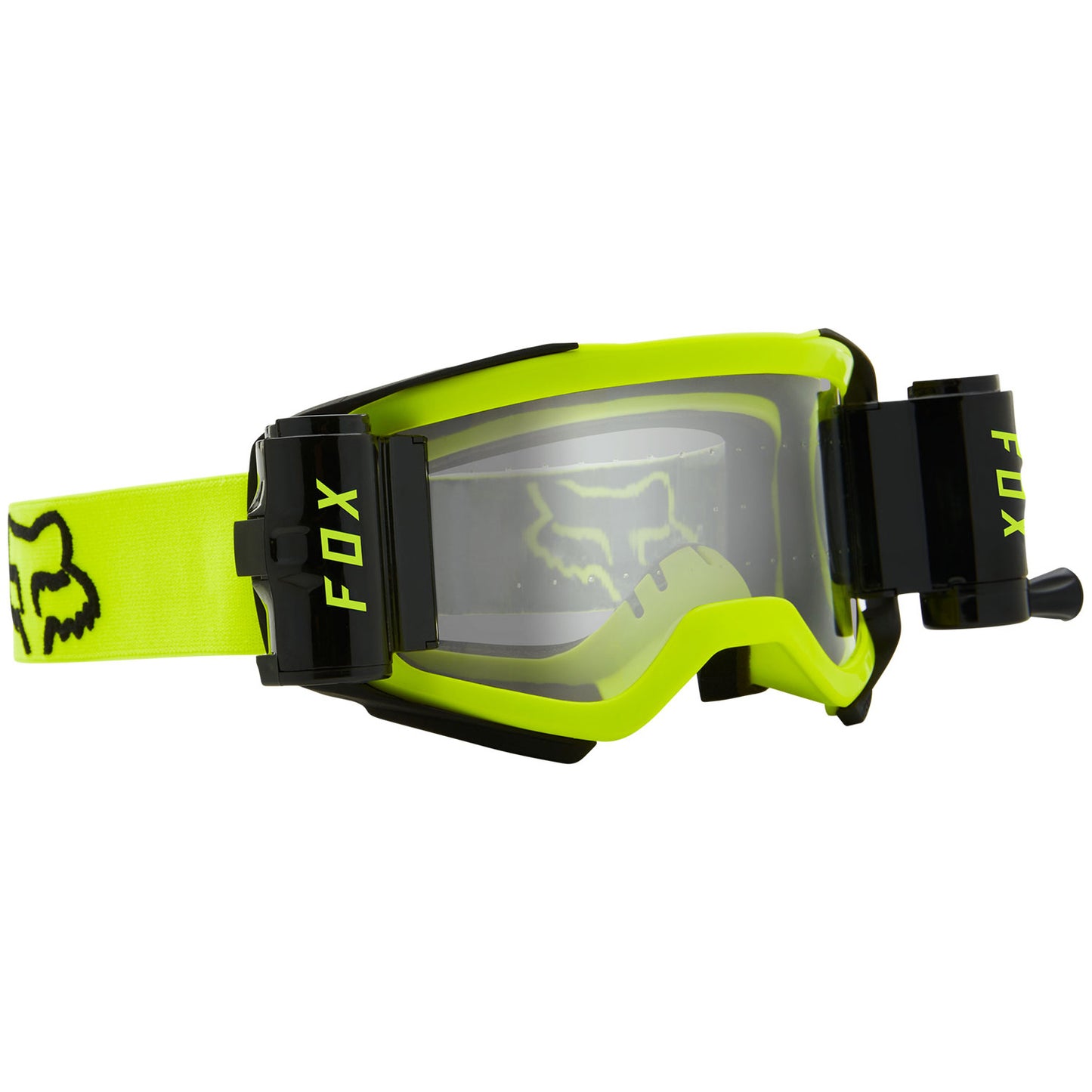 Fox Airspace Roll Off Ready Goggles - One Size Fits Most - Stray Flo Yellow - Clear Lens