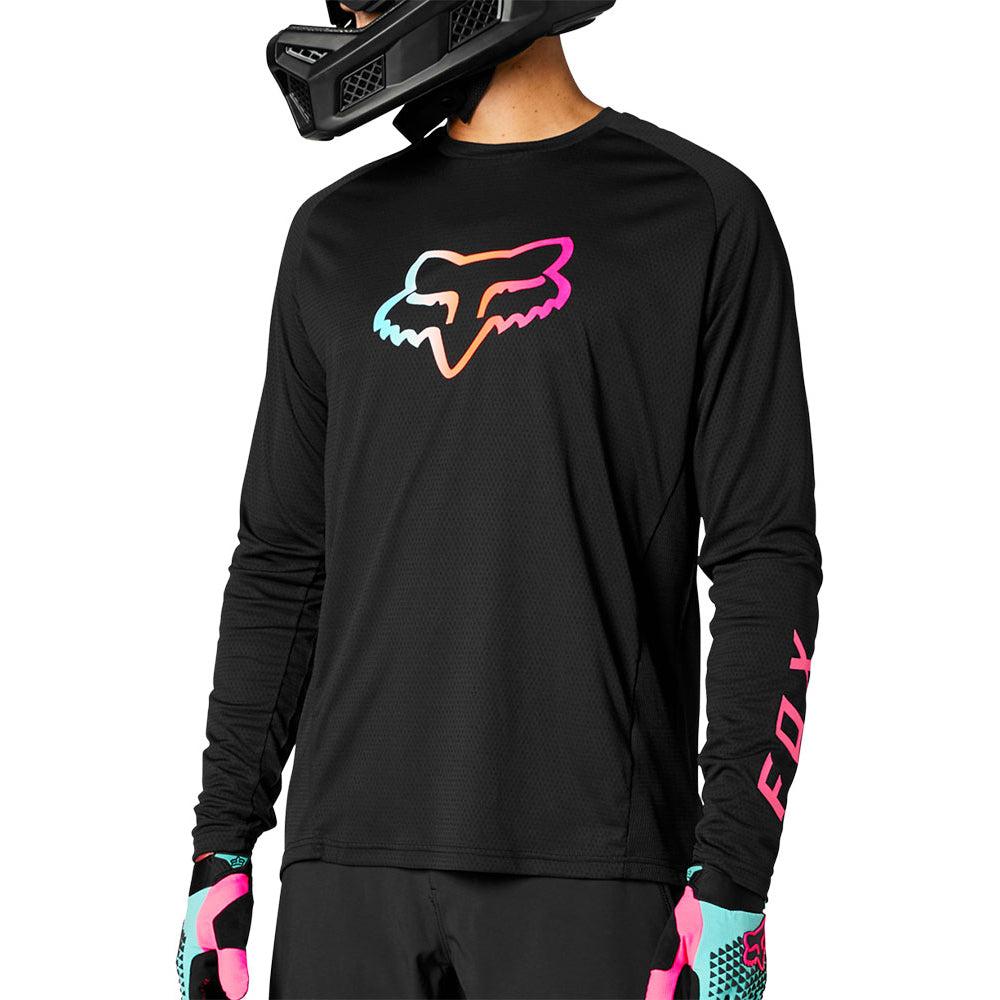 Fox Defend Long Sleeve Jersey - M - Bike Park Black