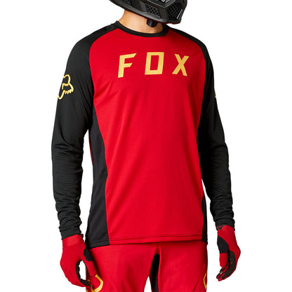 Fox Defend Long Sleeve Jersey - S - Chili
