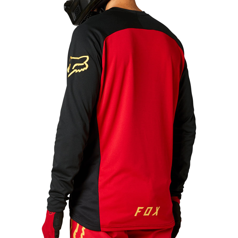 Fox Defend Long Sleeve Jersey - S - Chili