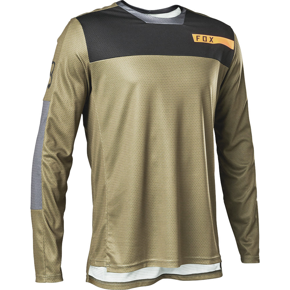 Fox Defend Long Sleeve Jersey - XL - Moth Bark