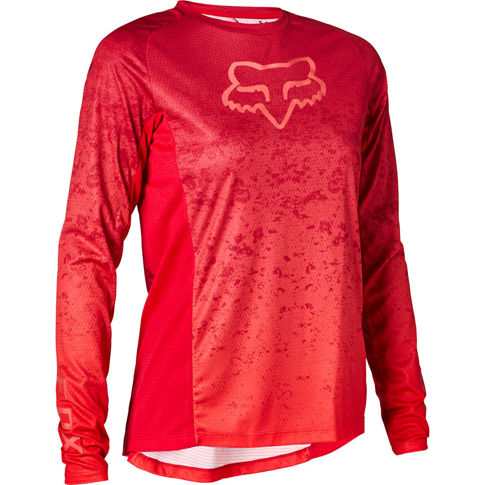 Fox Defend Lunar Long Sleeve Women's Jersey - S - Berry Punch