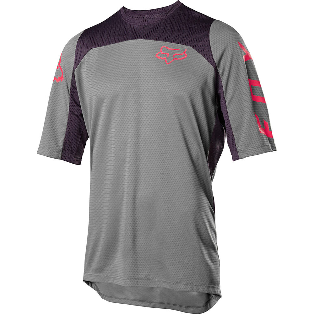 Fox Defend Short Sleeve Jersey - M - Fast Pewter