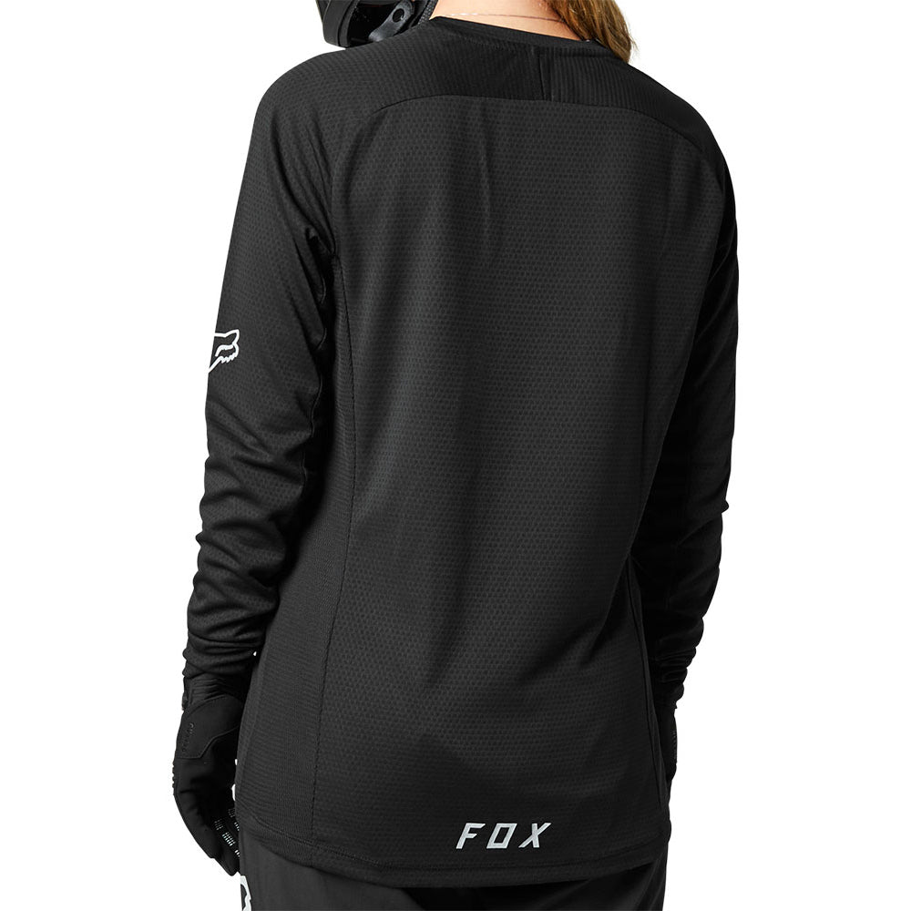 Fox Defend Women's Long Sleeve Jersey - XS - Black