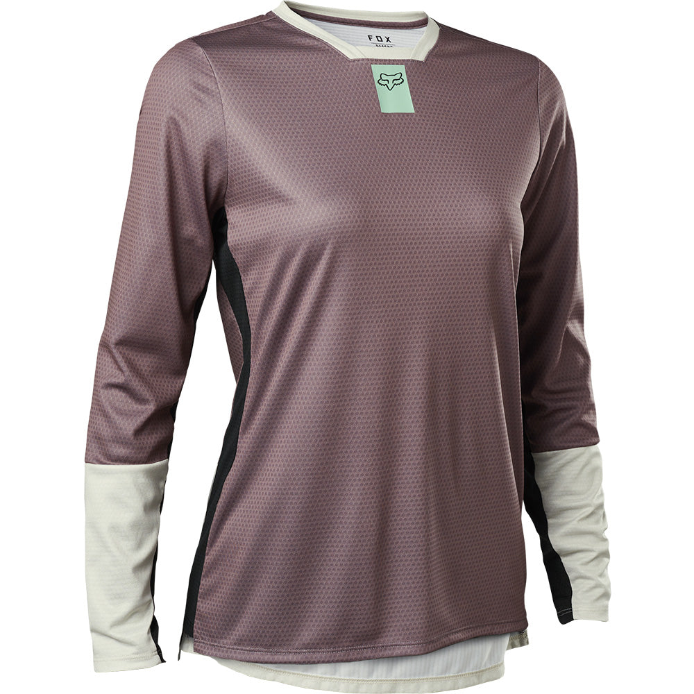 Fox Defend Women's Long Sleeve Jersey - S - Plum Perfect