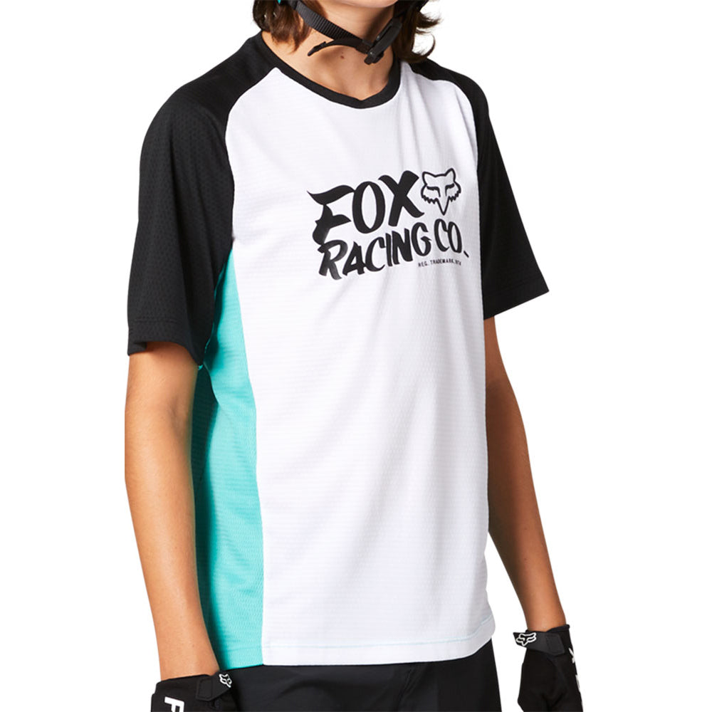 Fox Defend Youth Short Sleeve Jersey - M - Teal