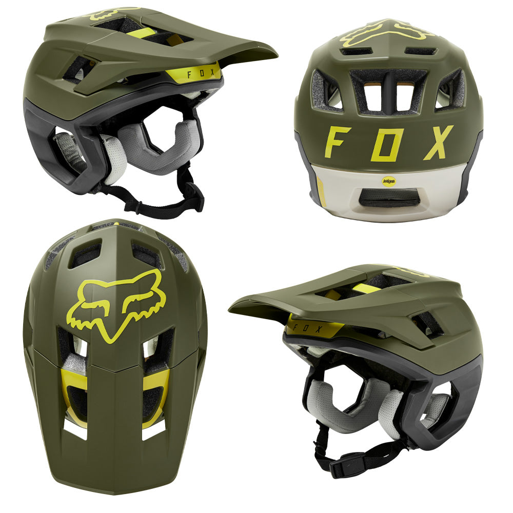 Fox Dropframe Pro MIPS Helmet - XL - Olive Green - AS-NZS 2063-2008 Standard