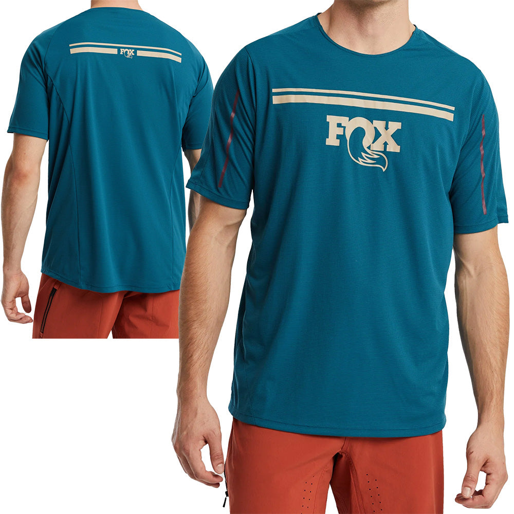 Fox Factory Hightail Short Sleeve Jersey - L - Seaweed