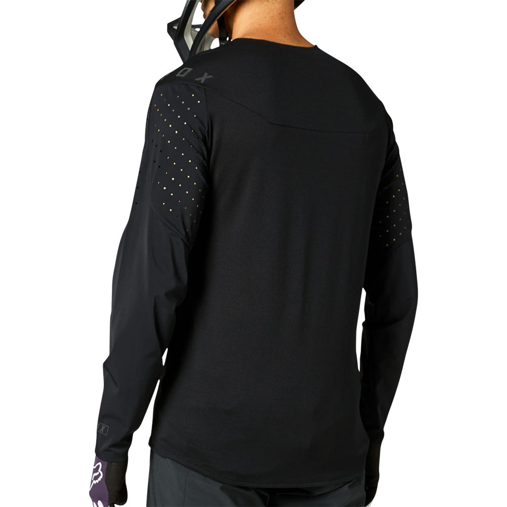 Fox Flexair Delta Long Sleeve Jersey - S - Black - Black