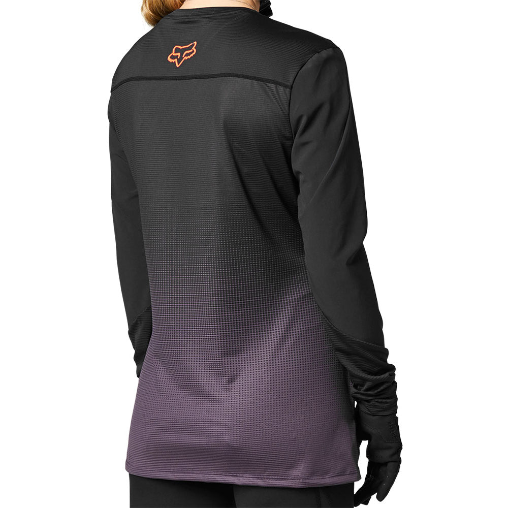 Fox Flexair Women's Long Sleeve Jersey - M - Black - Purple