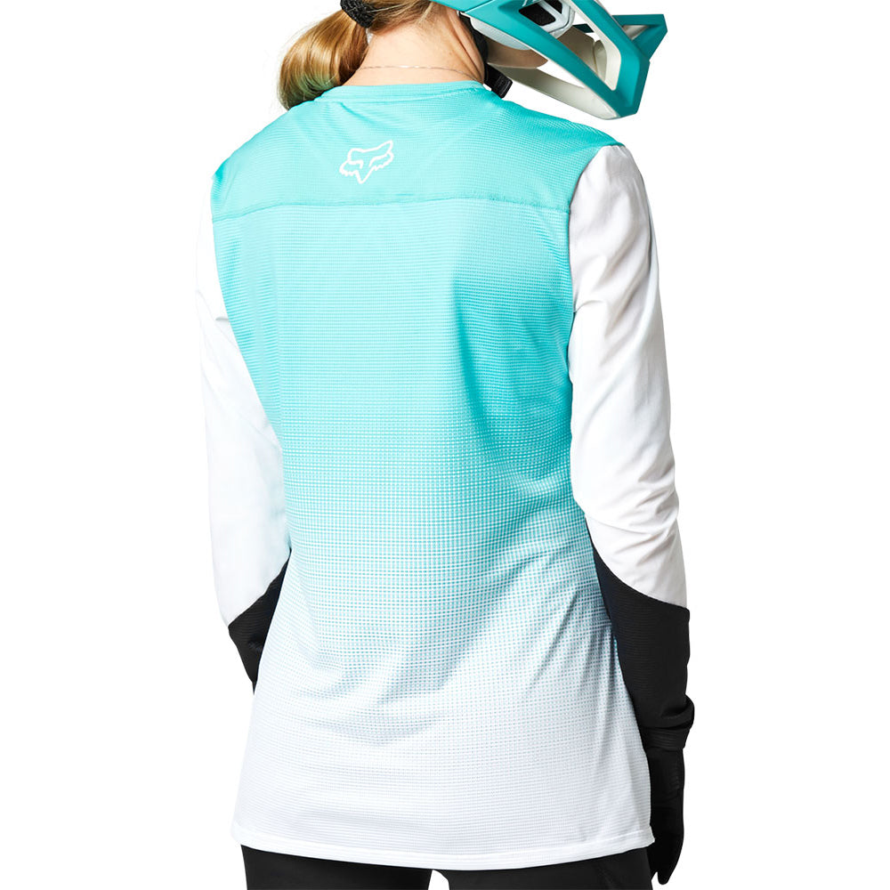 Fox Flexair Women's Long Sleeve Jersey - XS - Teal