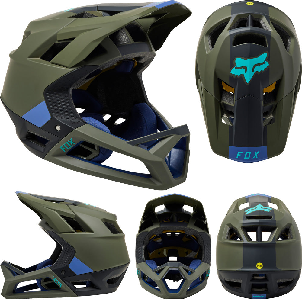 Fox Proframe MIPS Helmet - S - Blocked Olive Green