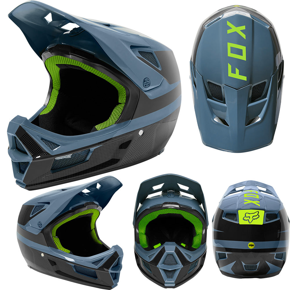 Fox Rampage Comp Helmet - M - Graphic Dusty Blue