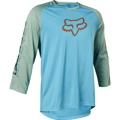 Fox Ranger 3-4 Sleeve Jersey - M - Vibe Sulphur Blue