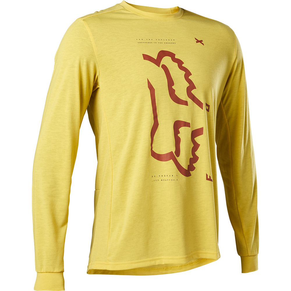 Fox Ranger Dri-Release Long Sleeve Jersey - M - Pear Yellow