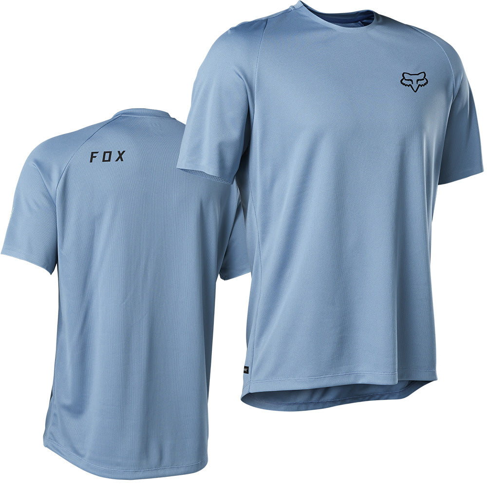 Fox Ranger Power Dry Short Sleeve Jersey - M - Dusty Blue