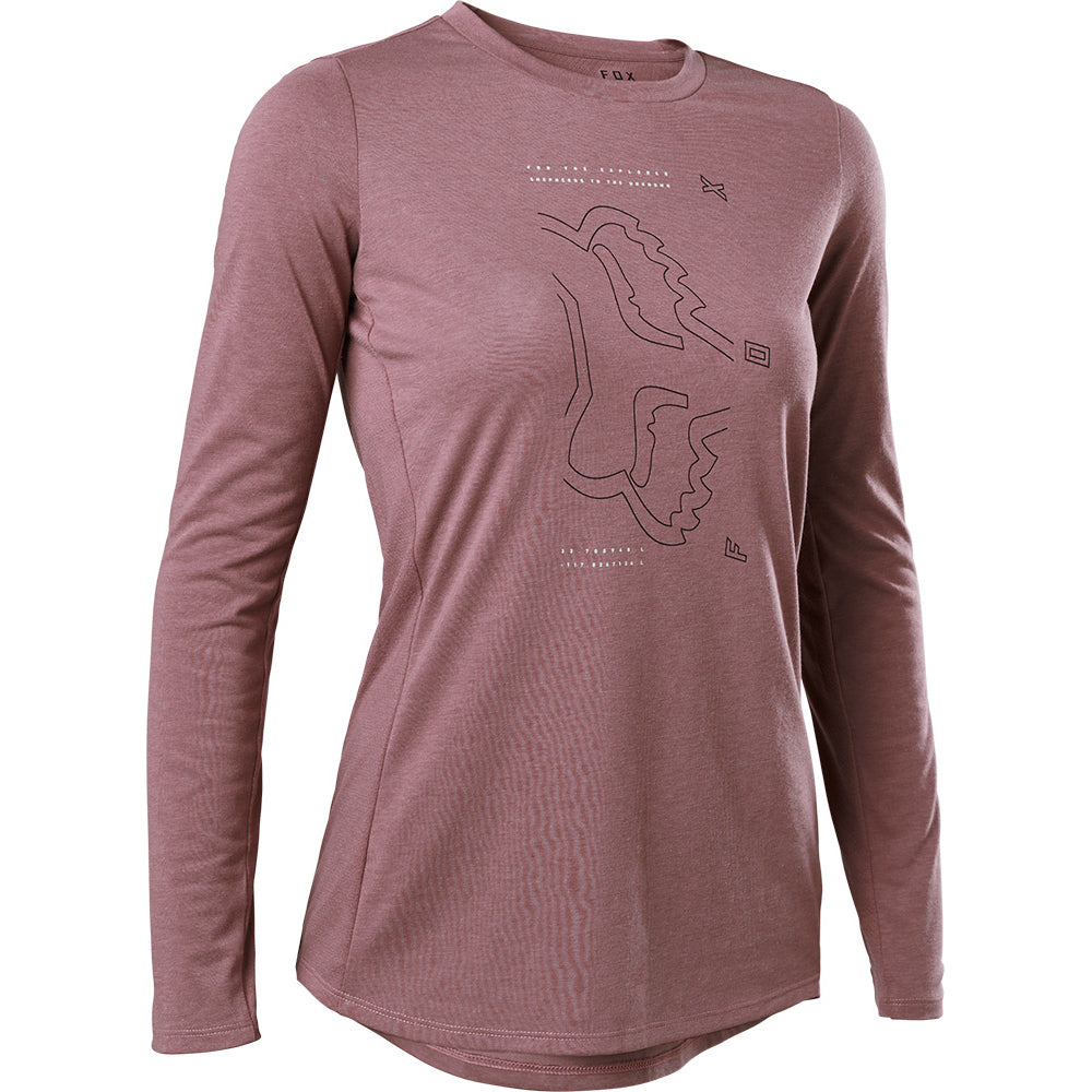 Fox Ranger Women's Dri-Release Long Sleeve Jersey - L - Plum Perfect