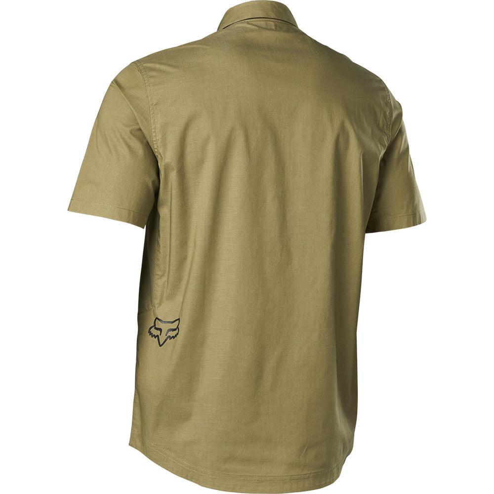 Fox Ranger Woven Short Sleeve Jersey - M - Bark | MTB Direct
