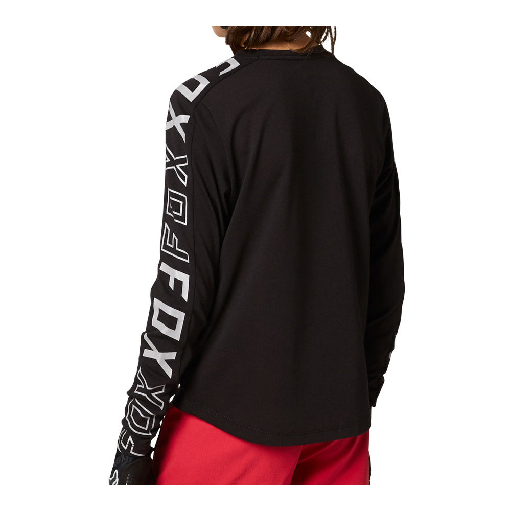 Fox Ranger Youth Dri-Release Long Sleeve Jersey - L - Black