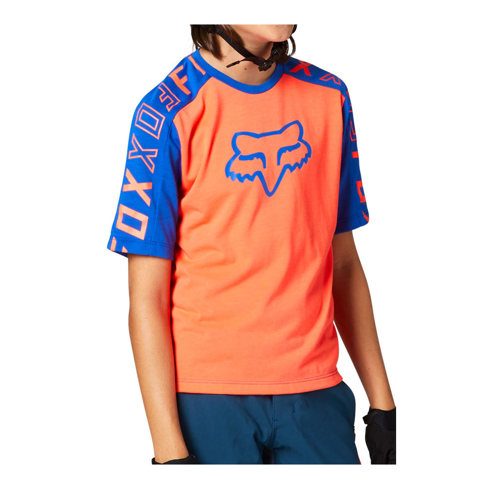 Fox Ranger Youth Dri-Release Short Sleeve Jersey - L - Atomic Punch