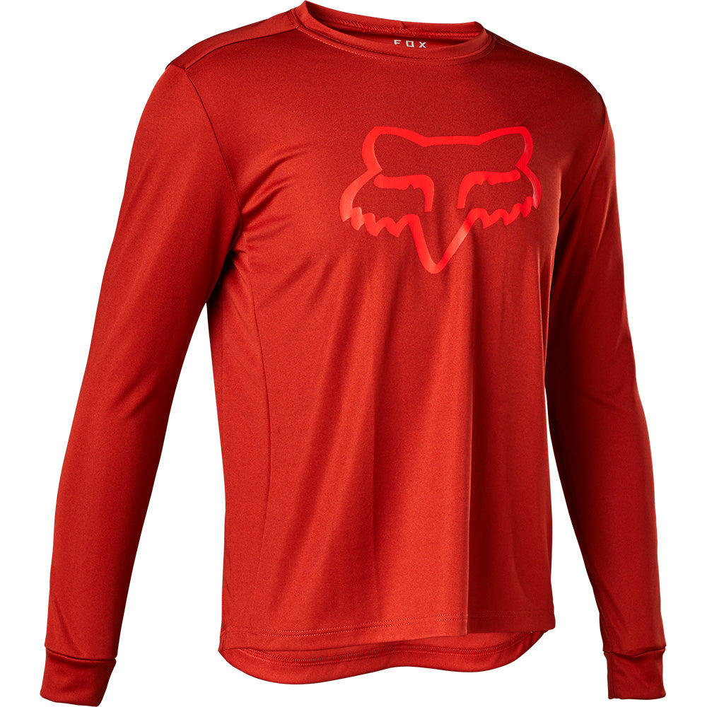 Fox Ranger Youth Long Sleeve Jersey - Youth M - Red Clay