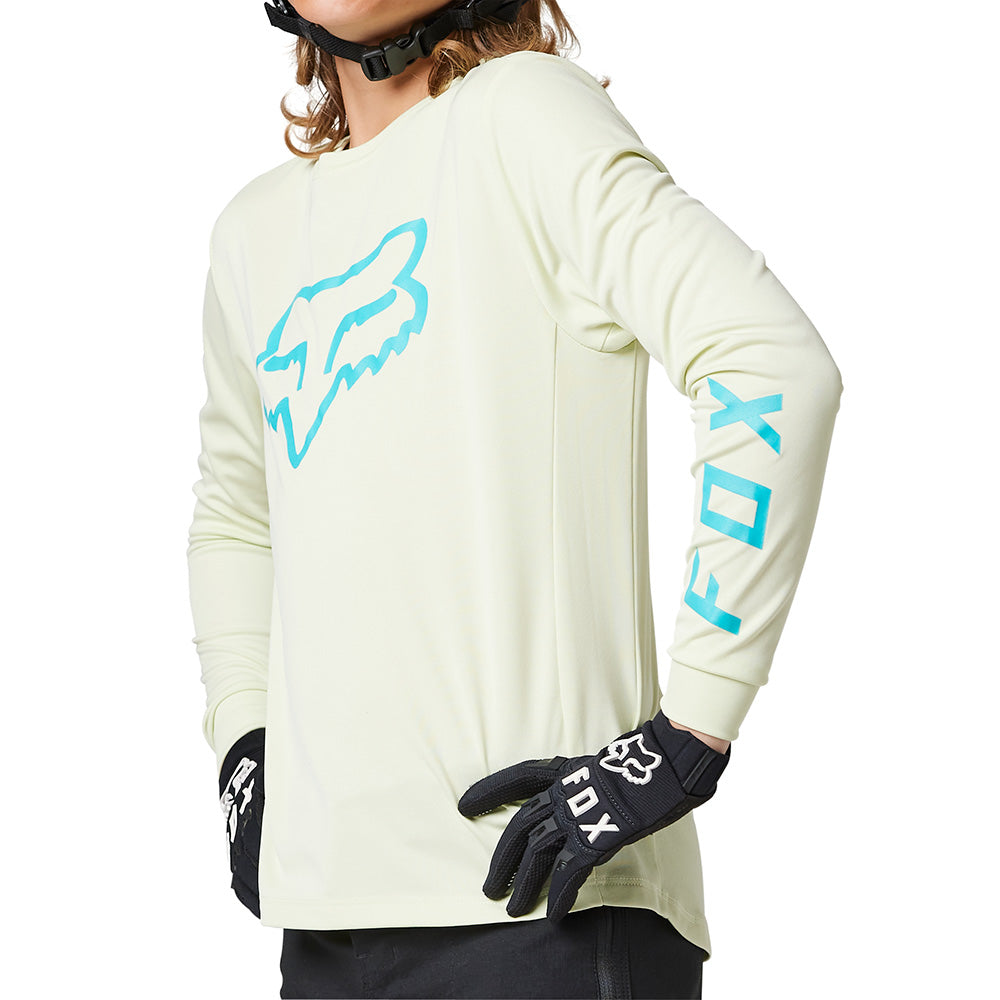 Fox Ranger Youth Long Sleeve Jersey - Youth M - Sea Spray