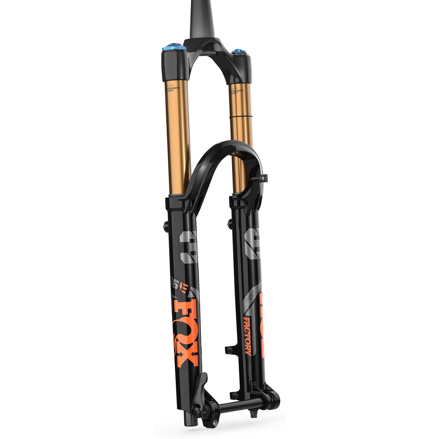 Fox Shox 36 Float E-Optimized Factory Kashima Fork - Shiny Black - 15x110mm Boost - QR Lever - 51mm - 160mm - Grip 2 HSC/LSC HSR/LSR - 2022 - Tapered 1 1-8-1.5 Inch - 29 Inch