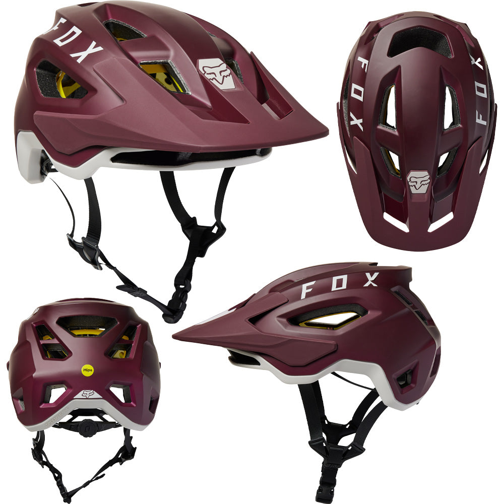 Fox Speedframe MIPS Helmet - L - Dark Maroon