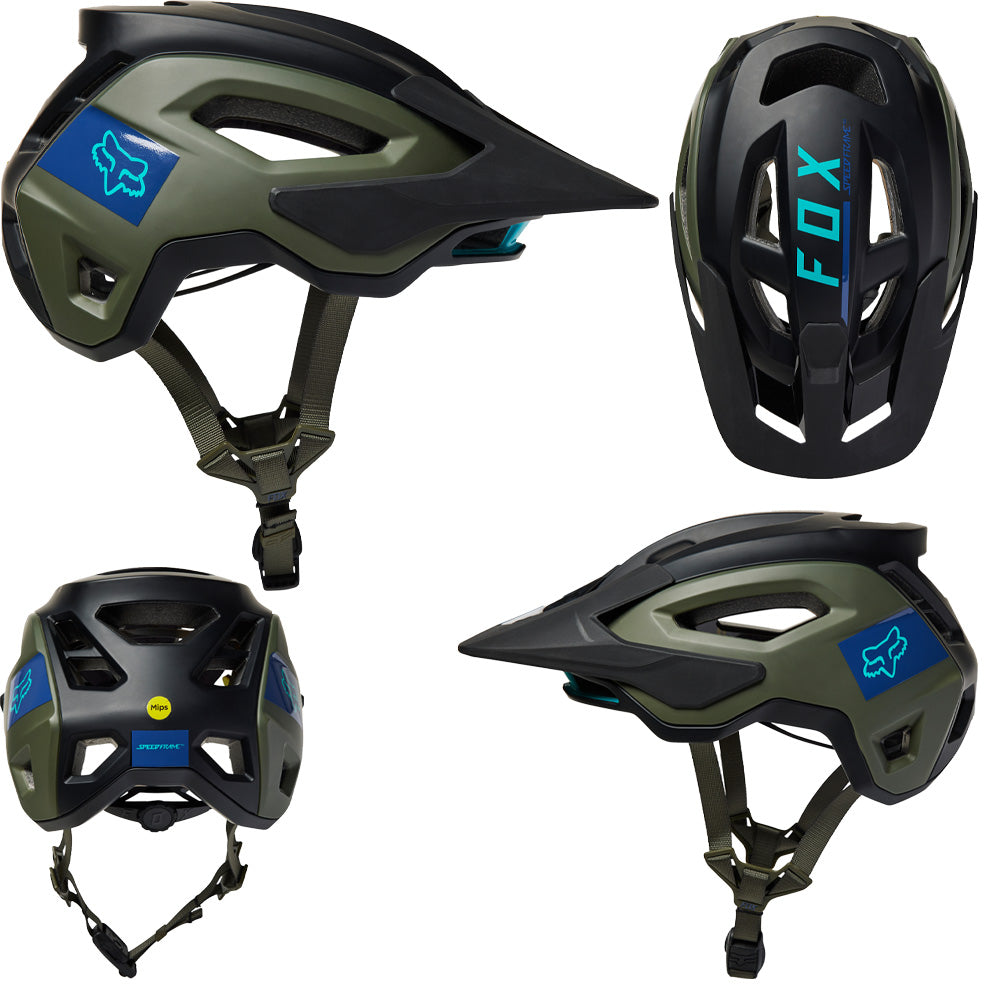 Fox Speedframe Pro MIPS Helmet - L - Blocked Army